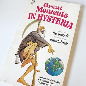 VintageGreat Moments Hysteria Paperback Book, 1st Edition, Hilarious History Cartoons & Gags, 1969 Paul Bernstein, Illustrated Warren Satter