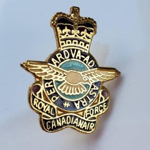 Vintage Royal Canadian Air Force Lapel Pin, Royal Force Canadian Air, Per Ardua Ad Astra