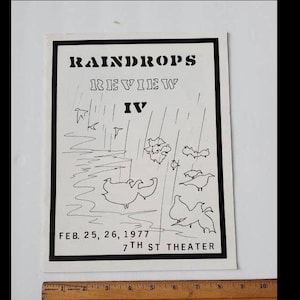 Vintage Theater Playbill, Aberdeen WA, Small Town Theater, 7th Street Theatre, Nirvana, Raindrops Review, Advertising Grays Harbor, History