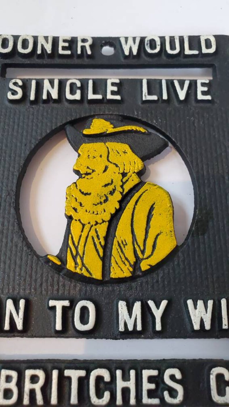 Vintage Metal Trivet Kitchen Wall Hanging Funny Trivet Black Metal Trivet Kitchen Wall Decor Marriage Humor Trivets Pot Holders Home Living Delage Com Br