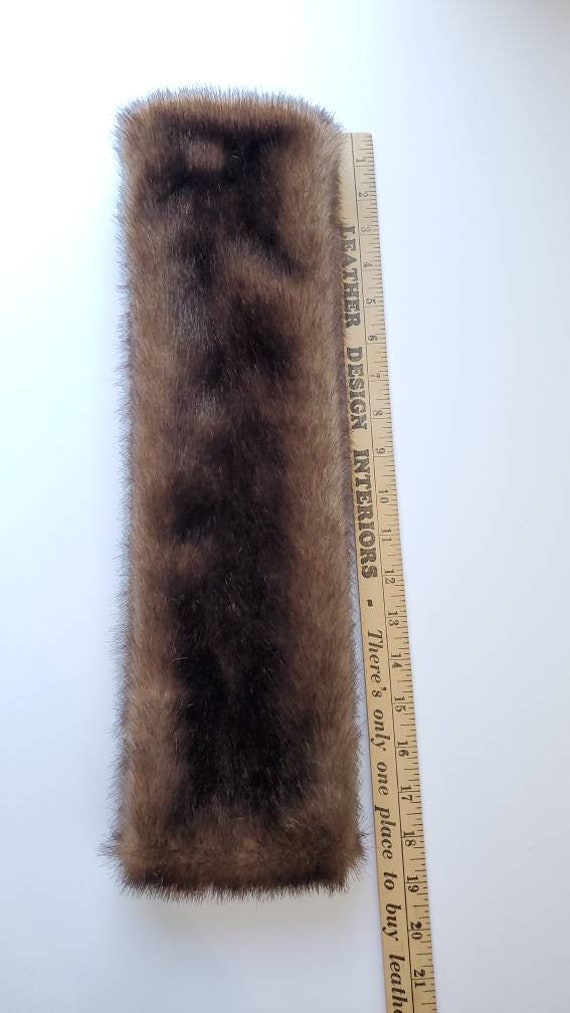 Faux Fur Neck Wrap, Parkhurst, Vtg Brown Faux Fur… - image 4