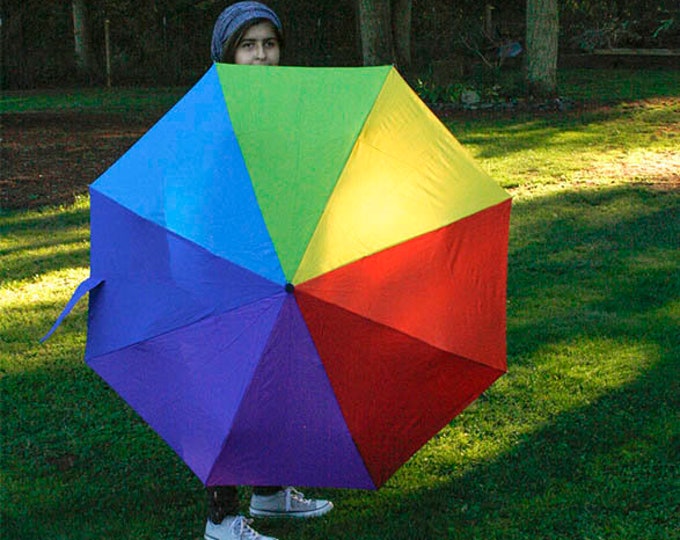 Vintage Totes Umbrella Rainbow Colors Xlarge Umbrella Gay Etsy