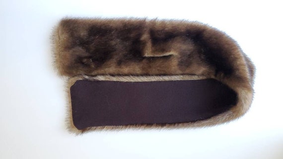 Faux Fur Neck Wrap, Parkhurst, Vtg Brown Faux Fur… - image 2
