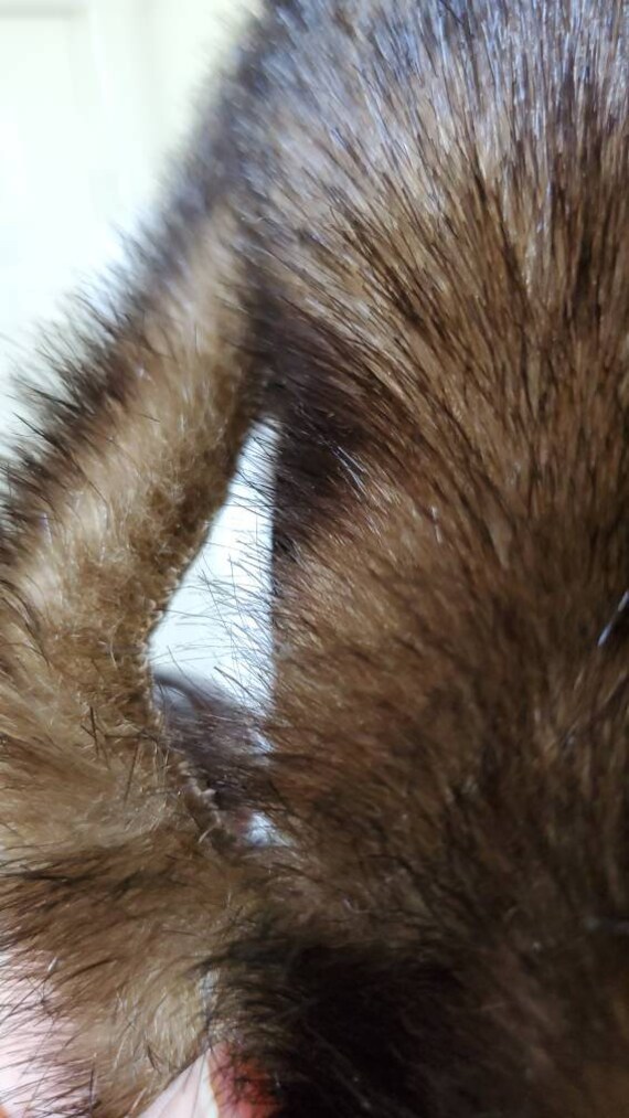 Faux Fur Neck Wrap, Parkhurst, Vtg Brown Faux Fur… - image 6