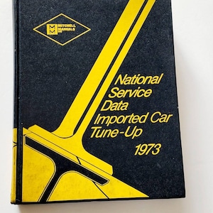 Vintage Auto Mechanic Book, National Service Data Imported Car Tune Up Book, 1973 Service Car Manual, Import Cars, Car Mechanic Manual, Dad