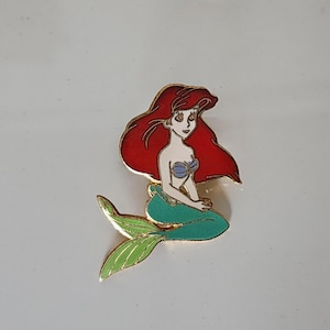 Vintage Ariel Little Mermaid Pin, Disney Collectible Pin, Princess Ariel, Little Mermaid, 1980&#39;s Disneyland Collectible Lapel Pin, Trade Pin