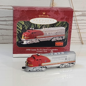 Vintage 1950 Santa Fe F3 Diesel Locomotive - Hallmark Lionel Train Ornament