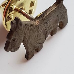 Scotty Dog Lapel Pin, Tiny 1/2&quot; Gold Tone Metal Pin, Dog Lover, Scotty Dog Lover, Unique Gift Idea for Dog Lover, In Memory Gift