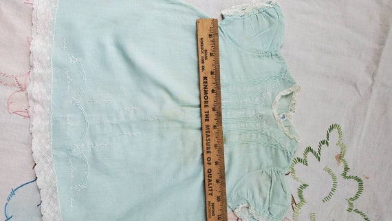 Vintage Pemae Dress, Mint Green Girls Slip, 1950'… - image 5