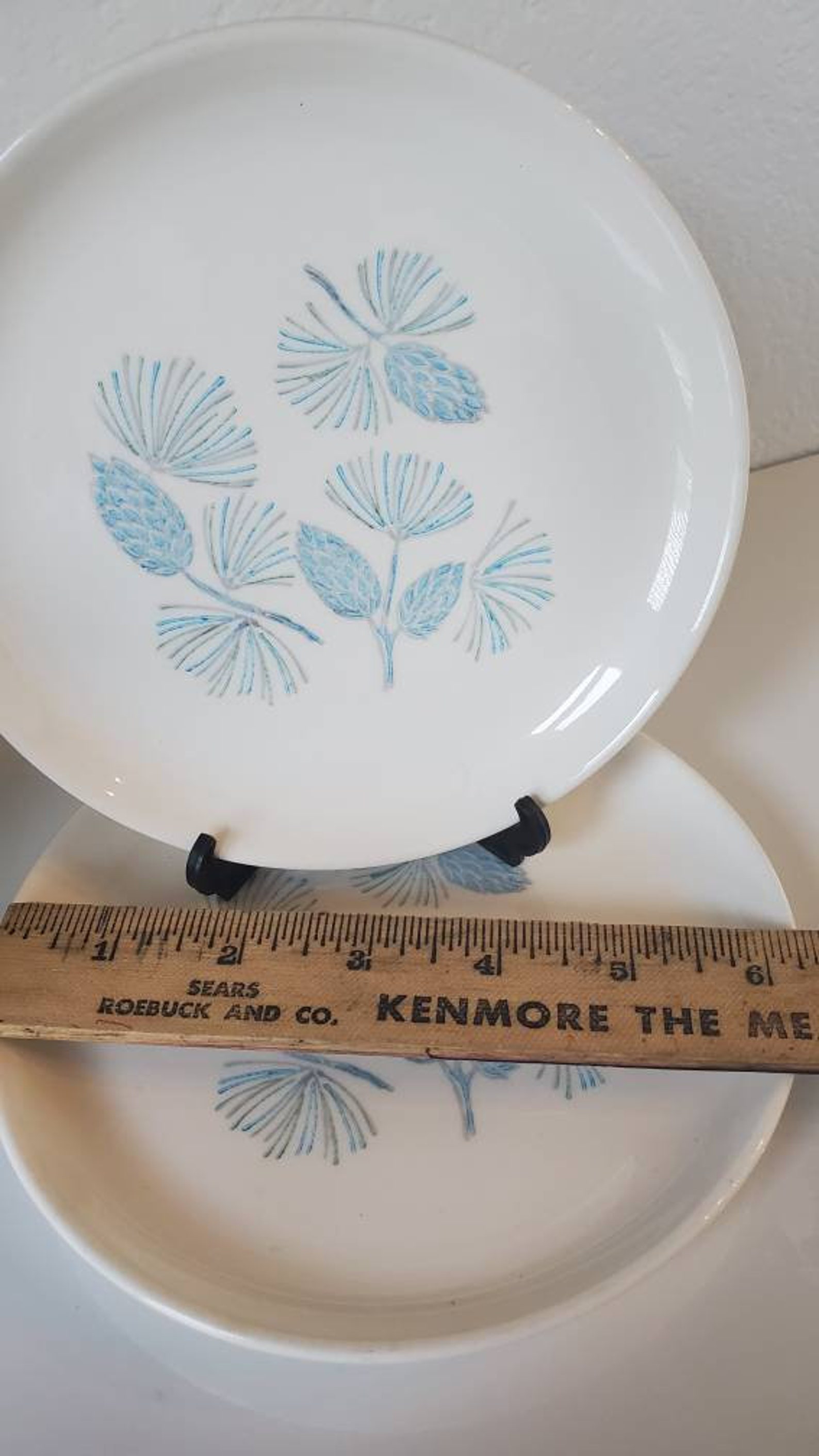 Vintage Bread Plates Set of 2 Retro Mid Century Atomic Etsy