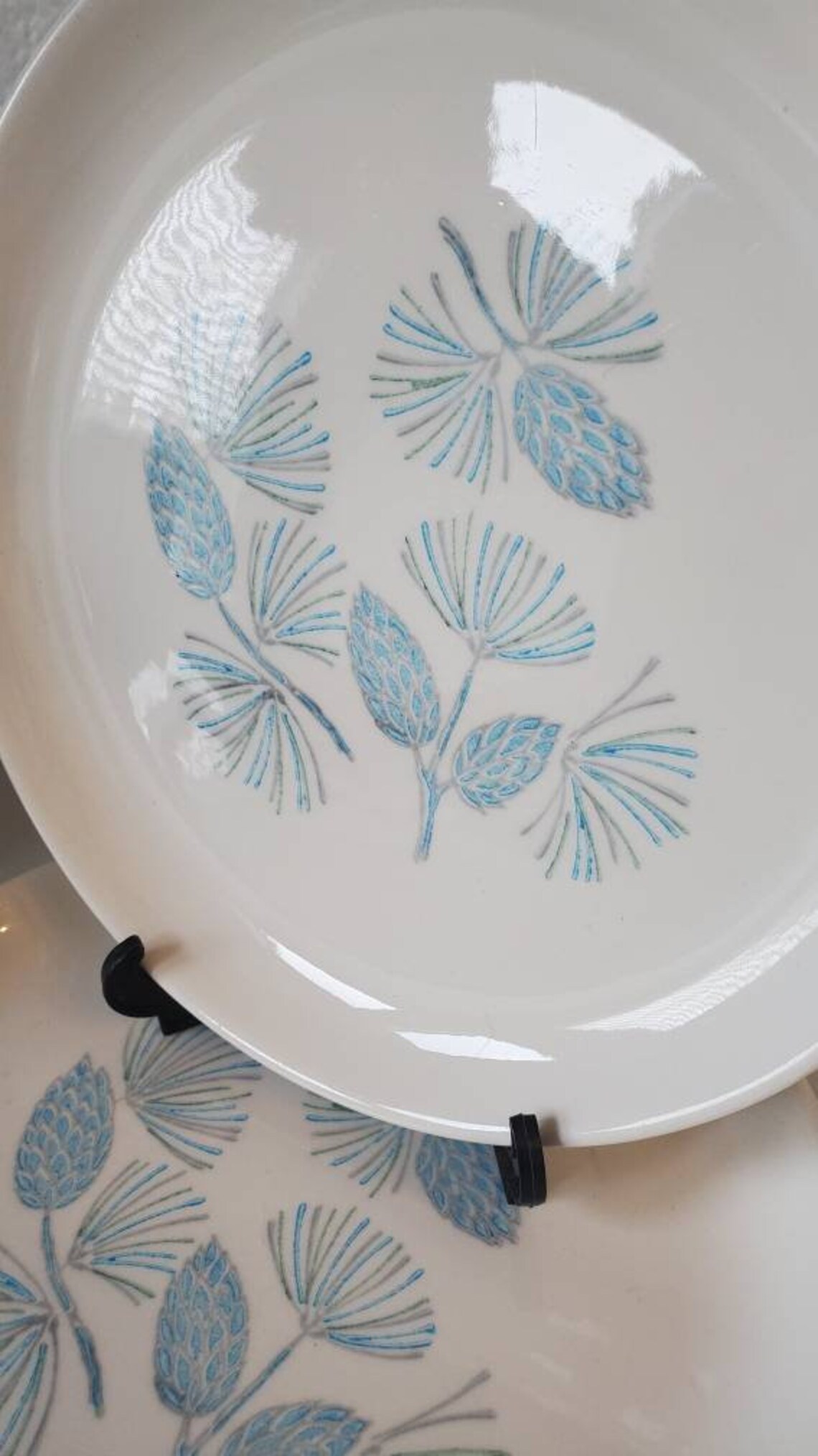 Vintage Bread Plates Set of 2 Retro Mid Century Atomic Etsy