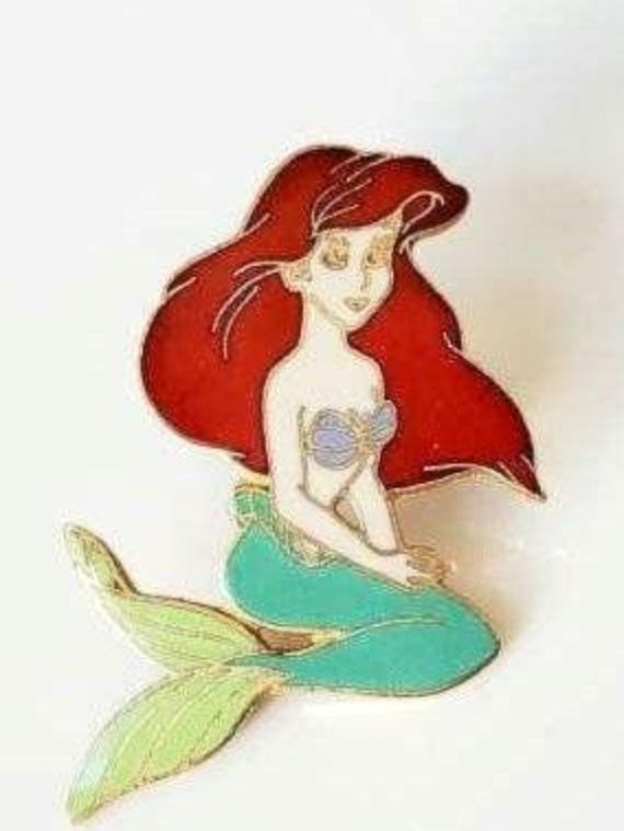 Vintage Ariel Little Mermaid Pin, Disney Collectible Pin, Princess Ariel, Little Mermaid, 1980's Disneyland Collectible Lapel Pin, Trade Pin