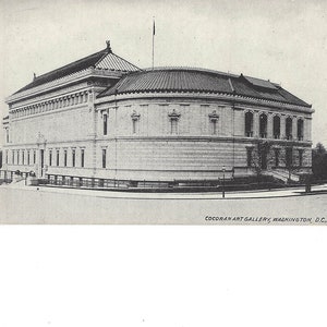 Antike SELTENE USA 1 Cent Postkarte, Cocoran Art Gallery Washington D.C. Ein Cent,