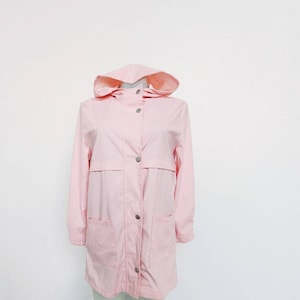 Vintage ZARA Girls Rubberized Rain Coat, Girls Rain & Wind Jacket, Size 10 Little Girls, Pretty In Pink Girls Outerwear, Spring Easter Coat