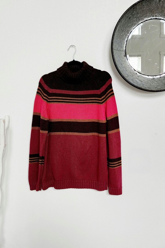 Vintage 1990s Heavy Knitted Cotton Turtle Neck Sweater Vintage 1990s Heavy Knitted Cotton Turtle Neck Sweater