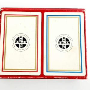 Vintage Dolan Mason Lieferant, Spielkarten Werbung Kundengeschenk, Dolan Mason Lieferungen, Double Deck Spielkarten