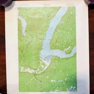 Vintage Karte, Potlatch WA, 50er Jahre Army Corp Engineers Map Service, Geologische Zustandskarte Die Brüder, Hood Kanal, Kitsap County, 1952 US Karte