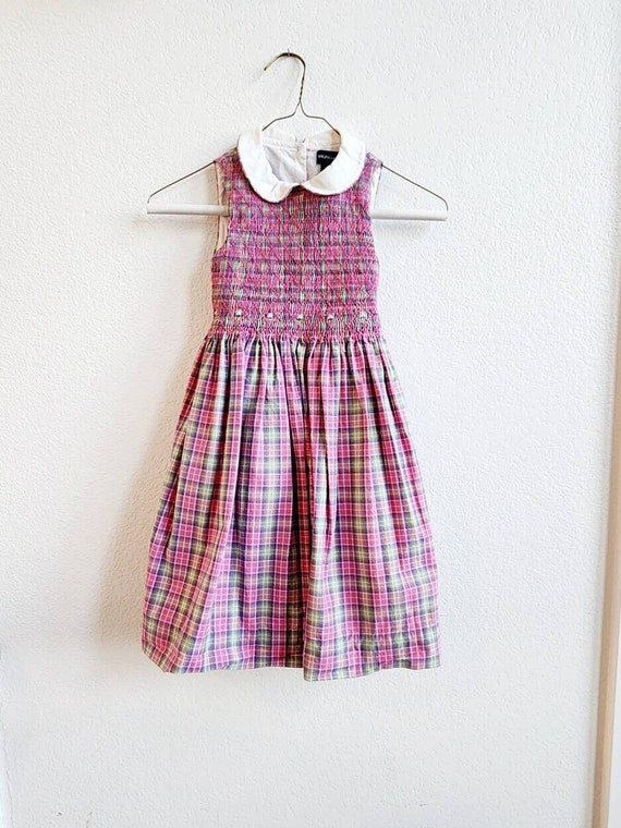 Ralph Lauren Little Girl Dress Plaid Sleeveless Collared Girls Dress Size 5 Little Girls Pink Blue Ralph Dress Farmhouse Summer Wedding Etsy Canada