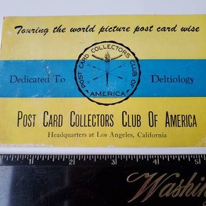 Cartes postales de collection, 1949 Collectors Club of America, carte postale publicitaire, Los Angeles, Californie, années 40