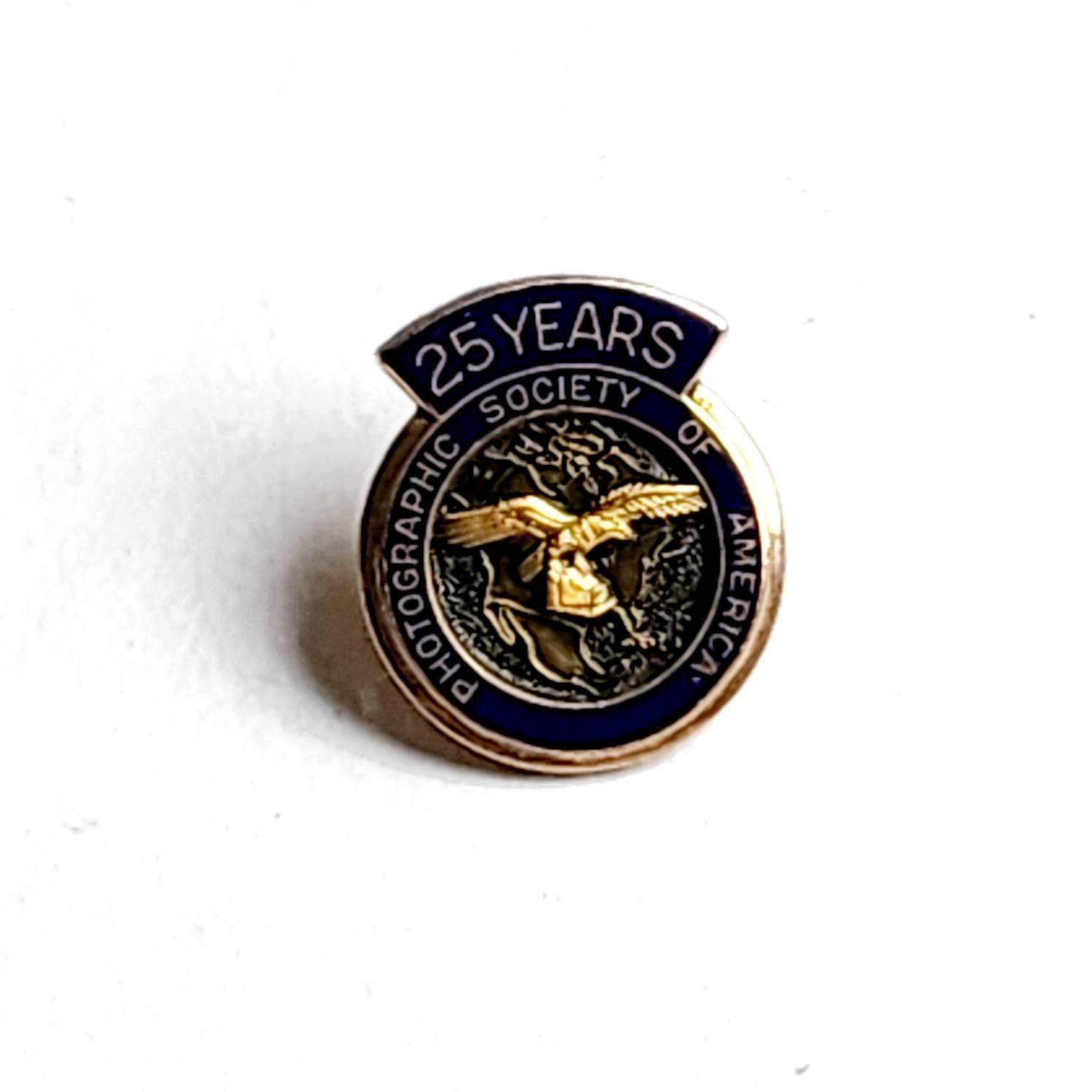25 Years Photographic Society of America Lapel Pin, 10K Gold Screw