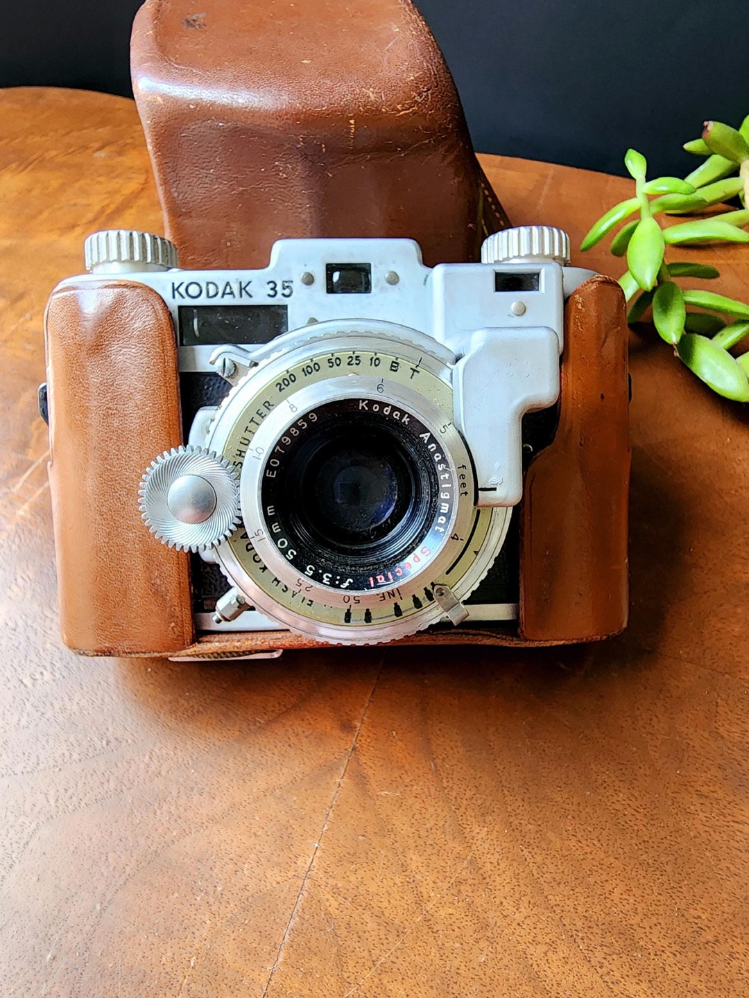 Vintage Kodak 35 With Original Box, Manual, And Strap Case As-Is