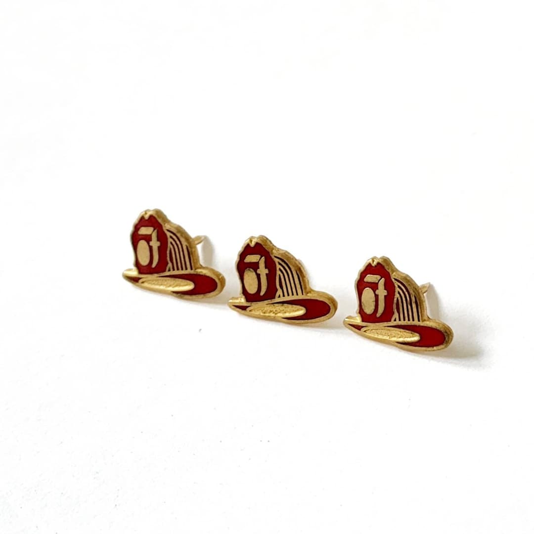 Vintage Enamel Fireman Hat Lapel Pin: Fire Dept Badge - Etsy
