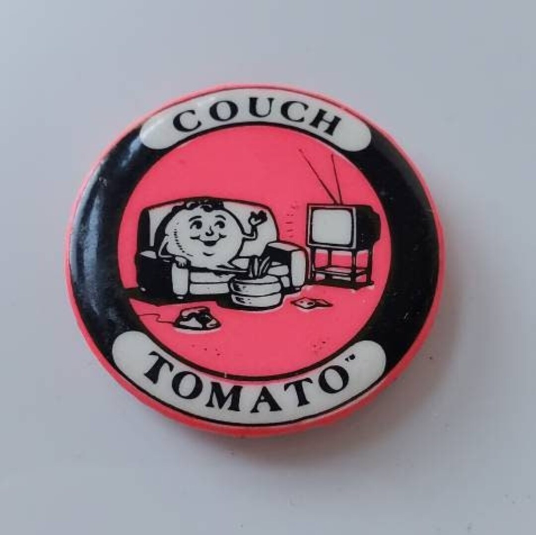Couch Tomato Button Humor Lazy Button Gamer Button Stocking Etsy