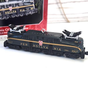 Antyczna metalowa ozdoba z napisem Hallmark Lionel Train, lokomotywa Pensylwanii GG-1, Lionel Train 4907, seria kolekcjonerska, trzecia lokomotywa,
