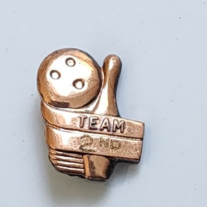 Vintage Bowling Ball & Pin Award Pin, Team 2nd Place Award Bowl, Mid Century, Bowling League Team Award