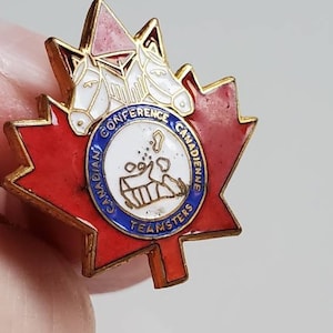 Canadian Conference Canadienne Teamsters Lapel Pin, Canada Teamsters Union Pinback, Canada Hat Pin Union Workers, Employee Teamster Canada