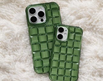 Stereoscopic Phone Case, Green Phone Case, Phone Case For iphone 11,  Gift For Him/ Her