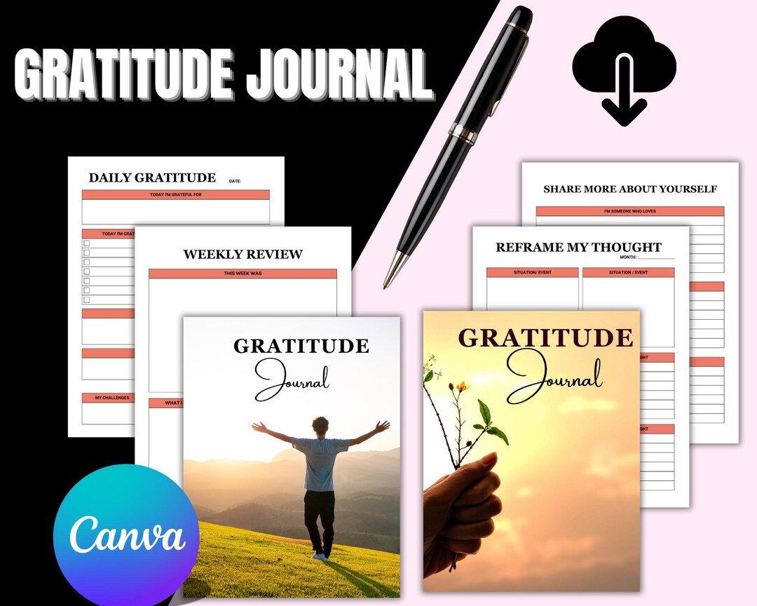 Daily Gratitude Journal Printable | Mindfulness & Self-care (PDF ...
