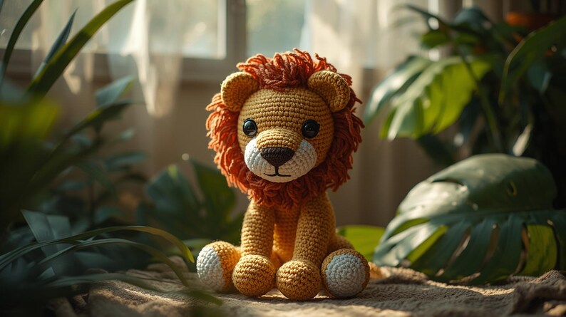 Realistic Lion Amigurumi Crochet Pattern PDF | Lifelike Plush Toy ...