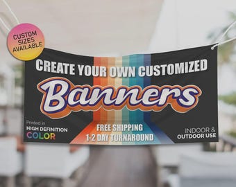 Custom Vinyl Banner – Full Color Waterproof Outdoor Banner with Logo & Text