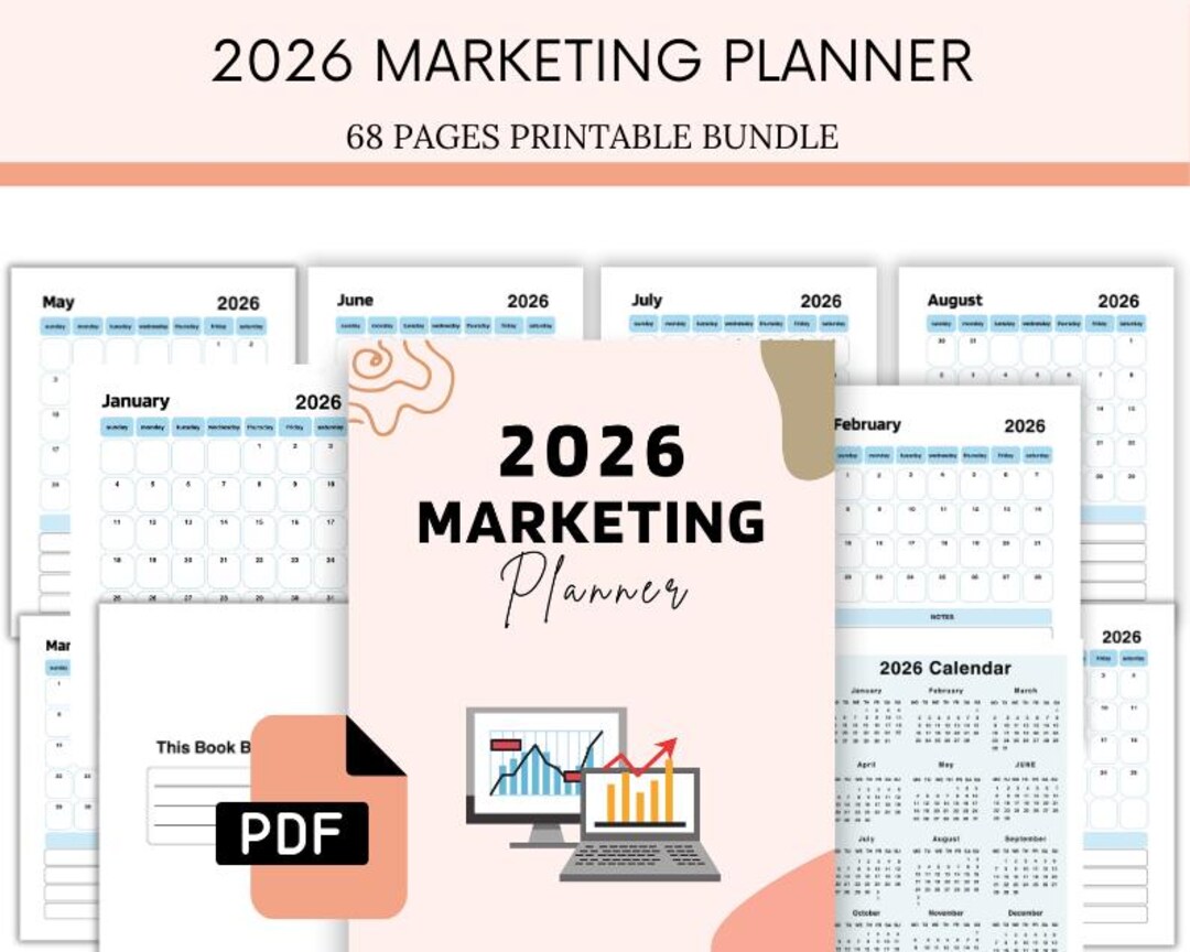 2026 Marketing Planner - Social Media Planner - Product Pricing ...