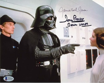 Darth Vader Star Wars Dave Prowse and James Earl Jones Autographed Photo | 8x10 | Certified by BAS