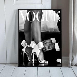 Set di 3 stampe editoriali di lusso in bianco e nero