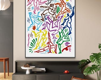 Pride Month Wall Art Print: Colorful Abstract Figures, LGBTQ Rainbow Poster (Digital Download)