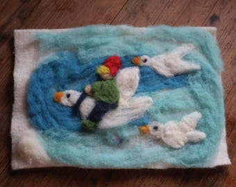 Wool picture, felt picture, Waldorf fairy tale pictures