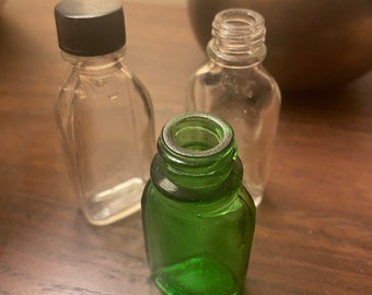 Vintage Geneeskunde Flessen Set van 3 Mini Flessen