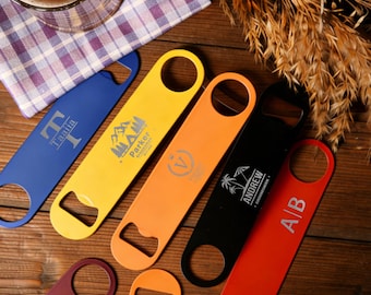 Personalized Stainless Steel Bottle Opener – Custom Engraved Bar Tool, Groomsmen Wedding Favor, Gift for Him
