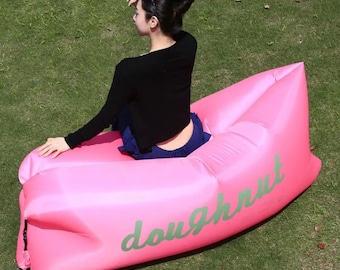Inflatable Lounger Sofa: Portable Air Chair for Beach, Pool, Camping (Doughnut Design)