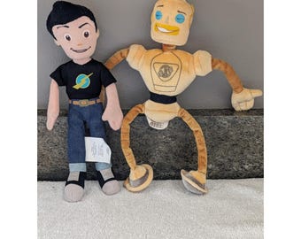 Disney Meet The Robinsons Boy Wilbur & Carl the Robot Plush 10" Dolls Rare HTF