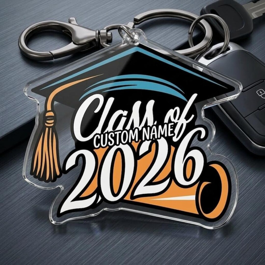 Custom Graduation Keychain Class of 2026, Personalized Graduate Name ...