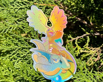Mega Dragon Wings  Holo Sticker