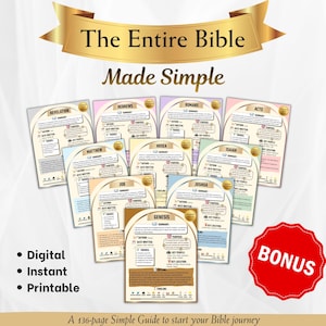 Bible Study Guide, Chapter Summary, Scripture Overview (PDF Digital Tool)