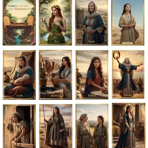 Women of the Old Testament Art Prints, Bible Study, Christian Portraits (Digital Download)