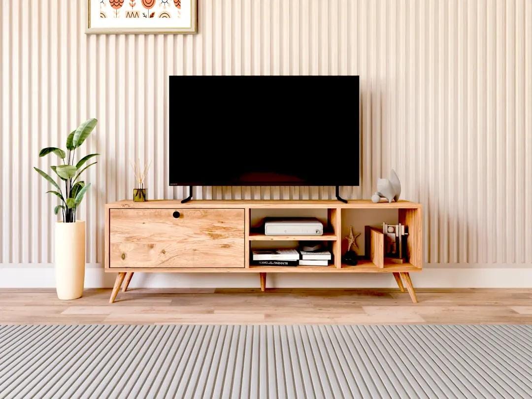 Mid century modern tv stand - Etsy 日本