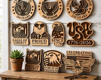 USA 250-jähriges Jubiläum Zeichen SVG Bundle, 250-jähriges Jubiläum 4.Juli Gravurdateien, Unabhängigkeit geschnitten