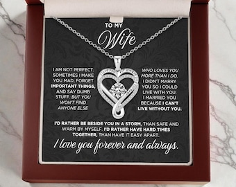 Wife Heart Necklace - Forever Love, Anniversary Gift